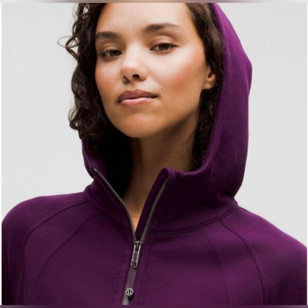 Lululemon Women's Oversized Crop Dramatic Magenta Full Zip Hoodie - Picture 2 of 6